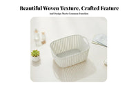 Wicker& design Organizing Box adaptable Storage Basket Decorative for Dorm Room