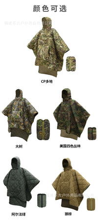 LOOGU Camouflage Poncho Sleeping Bag for Outdoor Camping and Hiking