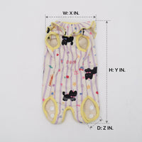 Dog Bodysuit Belly Protection Clothing, Knitted Pyjamas and Puppy Clothes for Small Dogs, Winter Warm Unisex Belly Cover with Tail Opening