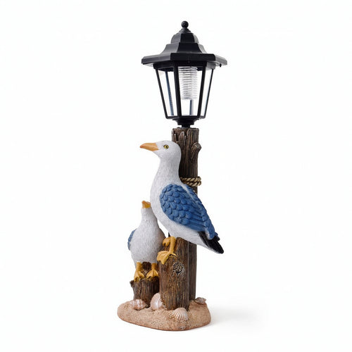 Solar Lantern with Bird Base Delightful Bird Figurine Light Warm for Yard