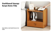 Bedside Drawer Single Unit Simple Design Nightstand Easy Assembly for Students