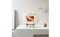 Bird Desktop Ornament Textured Statue with Metal Stand Modern for Shelf