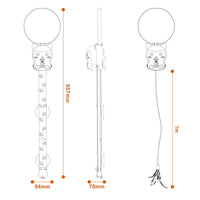 New 2-in-1 Electric Cat Teaser Wand with Auto Lift, Dual Play Modes, Dual Fixing Straps and Suction Cup Pet Toy