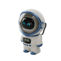 Astronaut Smart Bluetooth Speaker Alarm Clock with FM Radio, TF Card, and AI Intercom