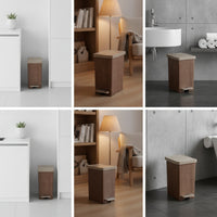 Trash Can with Step Pedal Compact Pedal Trash Bin Easy to Clean for Bedroom