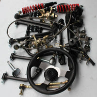 Front Axle Kit with Disc Brakes Upgrade Front Axle Assembly Kit Adjustable Hardware for Rough-Terrain Fabrication