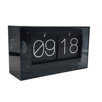 Flip Clock with Acrylic Housing Transparent Flip Clock Rectangular for Office