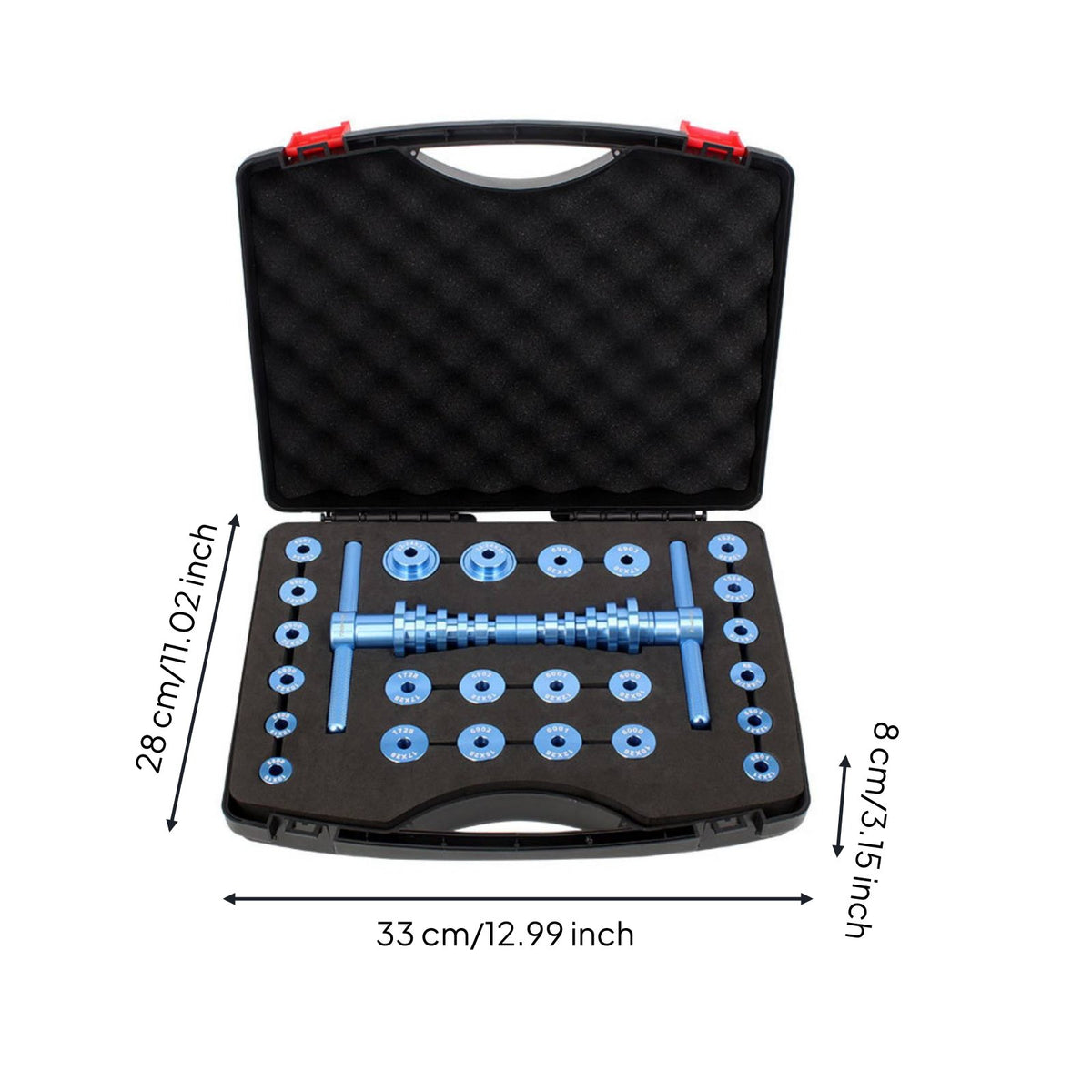 Storage Box Included Bike Hub Bearing Installer Precision Fit Bottom Bracket Press Tool Aluminum Alloy for Cyclists, Workshop, Garage