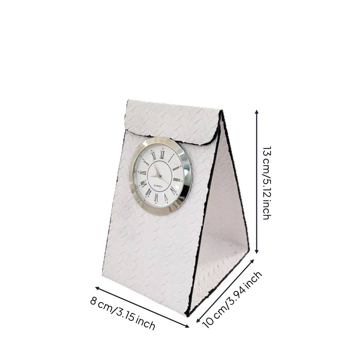 Leather Desk Timepiece Unique Design Modern Decorative Timepiece for Bedroom