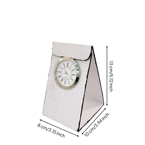 Leather Desk Timepiece Unique Design Modern Decorative Timepiece for Bedroom