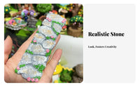 Small Landscape Walkway DIY Miniature Stone Path Realistic Miniature Stepping Stone Road for Miniaturists, Hobbyists