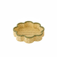2 Pieces Paper Rope Basket Natural Look Rattan Tray Basket Eco-Friendly