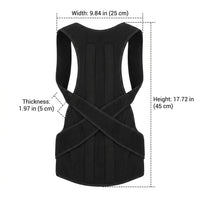 Adjustable Back Brace, Spinal Support Back Straightener Posture, Textile Mesh Lower Back Support for Adults, Students