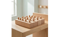 Peg Toy with Wooden Base Fine Motor Skills Shape Sorter with Pegs Cognitive Shape Sorter for Tabletop
