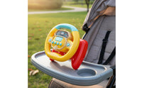 Lights and Sounds Toddler Steering Wheel Toy Educational Simulation Steering Wheel Early Education Light up Driving Toy Great Gift Idea for Toddlers, Preschoolers, Babies, High Chair, Stroller