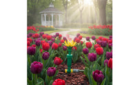 Flower-Shaped Sprinkler Stable Prong Base Garden Gear Easy Installation