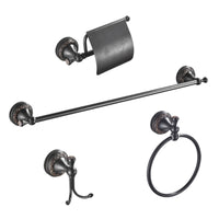 4 Pieces Lavatory Hardware Set Wall-Mounted Lavatory Accessories Set Easy to Install Toilet Paper Holder