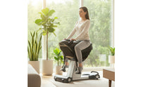Electric Riding Machine with Saddle Seat Indoor Riding Exercise Machine Padded Fitness Equipment Upright for Adults, Home Gym, Living Room, Bedroom