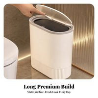 Hinged Wall-Mounted Trash Can | Space-Saving Design, Sealed Odor-Blocking Cover, Hanging Trash Can with Lid, for Toilet