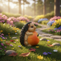 Hedgehog Garden Ornament Weather Resistant Outdoor Decoration Handmade for Yard