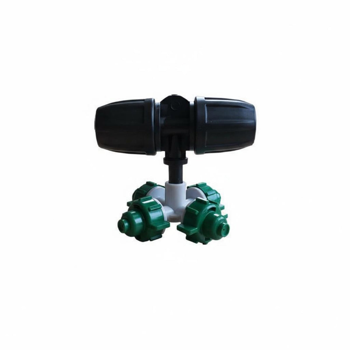Dust Suppression Tee Connector Spray Nozzle Automatic Watering Atomizing Spray Nozzle Fine Mist for Farmers, Homeowners, Fence, Yard, Patio