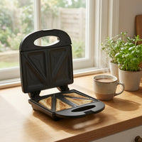 Compact Sandwich Maker with Indicator Lights Countertop Electric Sandwich Press Easy Cleaning Breakfast Maker with Textured Plates Quick Heating for Busy Professionals, Students, Small Kitchens, Dorm Rooms