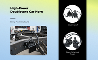 Waterproof car horn, universal fit