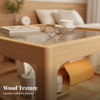 Bedside Storage Table Creative Design Number-Shaped Side Table Rounded Corners