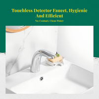 Touchless Bathroom Sink Faucet, Infrared Sensor, Silver