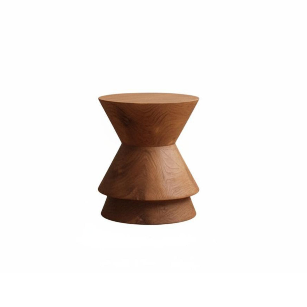 Hourglass End Table Natural Look Hourglass Pedestal Nordic Design for Hotel