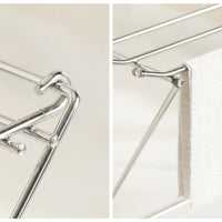 Countertop Rack with Three Rods Foldable Dishcloth Drying Rack Stainless Steel