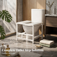 Over-Toilet Squatting Frame Non-Slip Bathroom Accessory Rust-Proof for Seniors