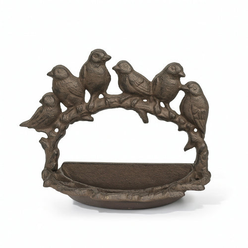 Cast Iron Bird Feeder Rustic Pedestal Bird Feeder Decorative for Yard, Gardeners