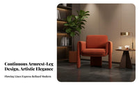 Upholstered Barrel Chair Ergonomic Backrest accent Seating Spacious Design No Assembly Required for Interior Designers, Bedroom