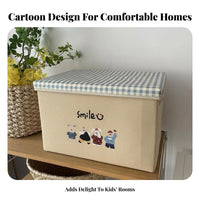 Foldable Toy Chest Foldable Storage container With Lid for Bedroom, young children, Girls
