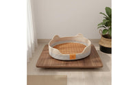 Cat Sofa Lounger Washable Woven Cat Basket Four-Season Use Pet Bed for Cats, Small Dogs