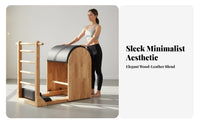 Solid Wood Construction Pilates Ladder Barrel Home Pilates Barrel Core Training Wooden Spine Corrector Machine Improves Posture for Postpartum Women, Adults, Office Workers, Physical Treatment Medical Center, Stretching, Rehabilitation