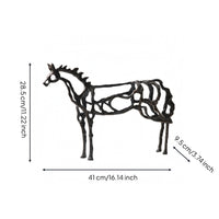 Openwork Horse Sculpture Hollow Animal Ornament Antique Style Home Decor