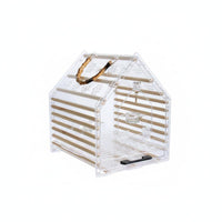 Bird Travel Enclosure Wood Slats Pet Gear Front Entry