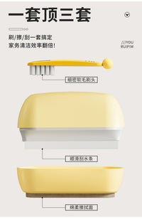 3-in-1 Cleaning Brush Set Multi-Functional Gap Brush Kitchen Countertop Cleaning Squeegee Cleaning Tool