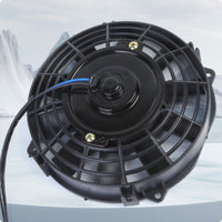 12V Slim Cooling System Cooling Fan Ultra-Thin Electric Cooling System Cooling Fan 8-Inch Vehicle Part Black