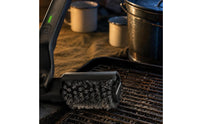 Cordless Electric Grill Brush Battery Indicator Lights Cleaning Tool Angled Body