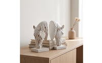 Horse Head Bookends Vintage-Retro Horse Bookends Distressed Decor for Equestrians, Bookshelf, Study