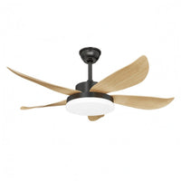 Round Ceiling Fan Light LED Ceiling Fan Light Hanging Rod Mount for Study