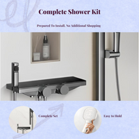 Pressure balance copper shower set