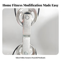 Exercise Gear Metal Bracket Sliding Pulley Assembly Smooth Rolling Double Pulley Heavy Duty DIY