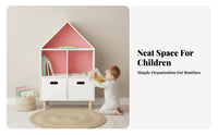 Youngsters' Suspended Book Organizer with Bins Includes Drawers Children's Room Furniture Multi-Functional Design