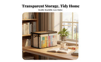 Transparent Book Tote debris-resistantguard Organizer Bag closure for Office Workers