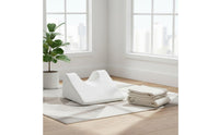 Ergonomic Design Contoured Memory Foam Pillow Reduces Pressure Back Sleeper Pillow Breathable Textile Support Cushion Portable for Surgery Patients