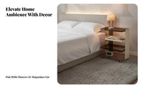 2-Tier Clear Trolley Multi-Purpose Rolling Cart Slim shape for Office Workers